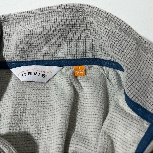 Orvis Stretch Fleece Full Zip Vest Women’s Small Gray Gingham Active Fit B1 - Picture 4 of 11